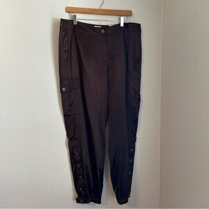 NWT, Chico’s Casablanca Silk Blend Cargo Pants in Chocolate Brown, Size 3 (XL)